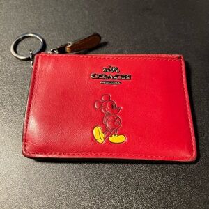 Coach Mickey Mouse Card Case Wallet